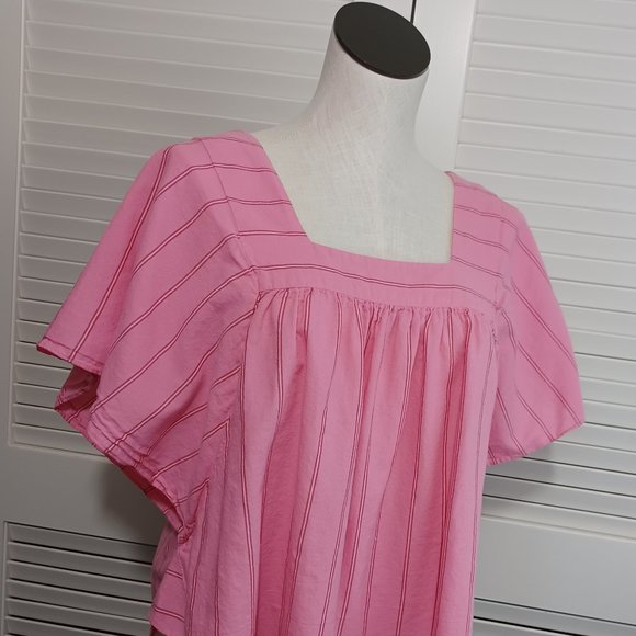 Madewell Cecelia Pink Stripe Butterfly Top - Picture 11 of 12